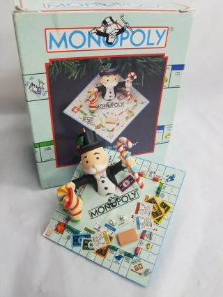 1992 Enesco Monopoly Christmas Ornament " Take A Chance On The Holidays " 594075