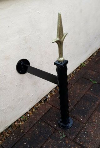 Wall Mounted,  Victorian Style Boot Scraper Wrought Iron Made In England