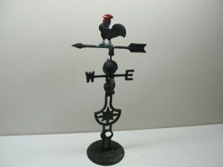 Antique Cast Iron Table Top / Garden Rooster Weather Vane 23 "