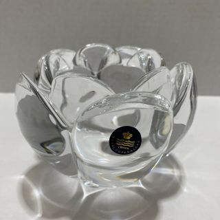 Royal Copenhagen Lotus Flower Crystal Candle Holder Denmark With Foil Label