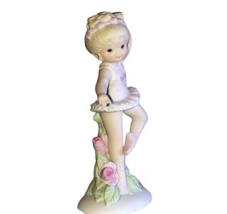 Vintage 1982 Enesco Ballerina Figurine “Tu - Tu” Porcelain Collectible 2