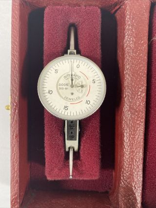 Vintage Interapid Switzerland.  0005 " Jeweled Dial Indicator No.  310 - B1