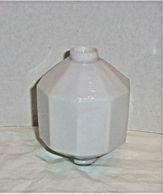 Vintage White Milk Glass D&s Lightning Rod Globe Ball - Patent Pending 1