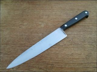 Vintage Sabatier Professional Carbon Steel Chef Knife W/razor Sharp 7.  75 " Blade