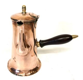 Rare Antique 18th Century Georgian Tin Lined Copper Chocolate / Coffee Pot C1780