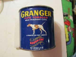 Granger Rouge Cut Pipe Tobacco 14 Oz Metal Tin Can Made By Pinkerton Tobacco Co
