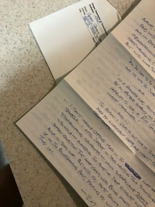 Jim Goad Hand - Written Letter,  Sent From Prison