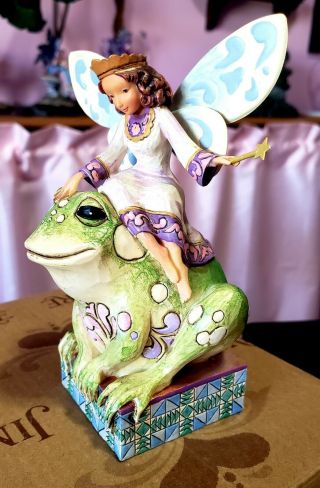 Jim Shore Fairy Princess Have You Kissed A Frog Today Figurine Hand Reglued