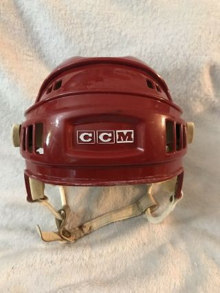 Vintage Ccm Pro Standard Hockey Helmet W/chin Strap Bumper Style