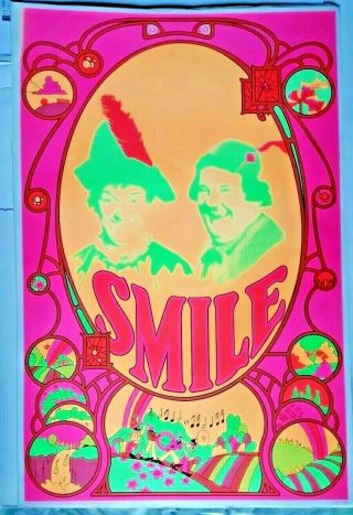 Vtg Smile Poster Beatles Sgt Pepper Lonely Heart Club Band Lovely Love 1969