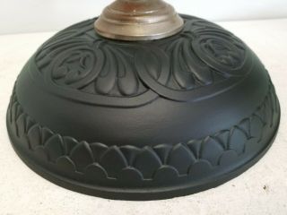 Fancy Antique cast iron parlor wood/coal stove topper,  copper & brass finial 3