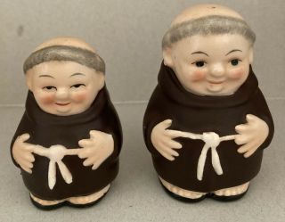 Vintage Goebel/hummel Fat Friar Monks Salt & Pepper Shakers 65 - 70 Y.  O Germany