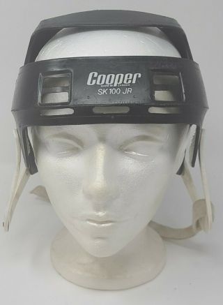Vintage Cooper Sk 100 Jr Junior Hockey Style Black Hurling Helmet W/o Padding