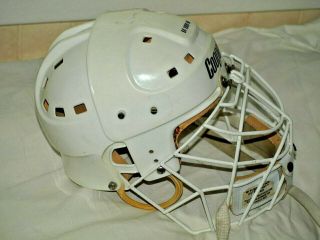Vintage White Cooper Sk 2000 M Hockey Helmet Hm30 Goalie Cage Combo Mask