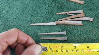 7 Lbs 4 Oz Antique 2 1/4 Inch,  Square Cut Nails Hand Made
