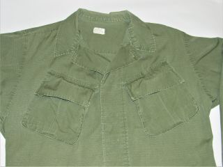 Vintage 1968 Us Army Vietnam War Rip - Stop Slant Pocket Shirt/jacket Og - 107 Med