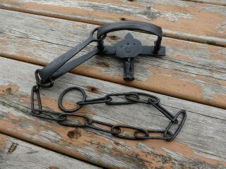 Newhouse 1 1/2 Oneida Community Ny,  Rare,  Hand Forged Stamped Spring & Chain