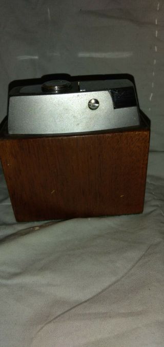 Antique Cigarette Lighter Roseart Wood Table Top