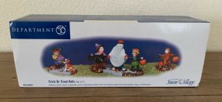 Dept 56 Halloween Snow Village Trick Or Treat Kids Set Of 3 Figurines