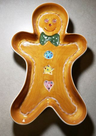 Home Interiors And Gifts 2004 Ginger Bread Man Serving Dish Christmas