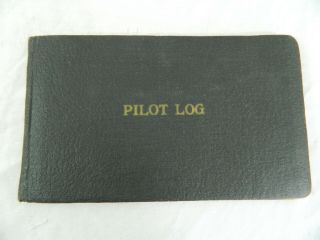 Vtg Wwii 1943 Us Army Air Force Pilot Log Book Named Albert W.  Kump 60th Aafftd