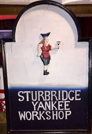 Sturbridge Yankee Workshop Wooden Hand Painted Sign Vintage