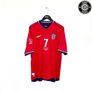 2002 Wc Beckham 7 England Vintage Umbro Away Football Shirt (xxl) Argentina