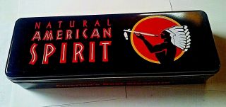 Natural American Spirit Cigarette Hinged Tin,  Black Box