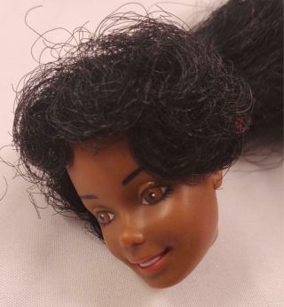 Vintage 70s 1979 Beauty Secrets Barbie Christie Doll Head Superstar Face Aa