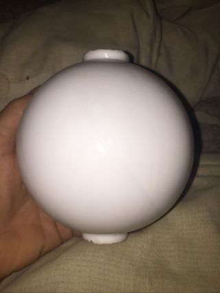 Vintage White Milk Glass Lightning Rod Glass Ball Sphere Globe Antique Old