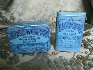 Edgeworth Tobacco Tins Extra Sliced Pipe Tob.  & Pocket Tin