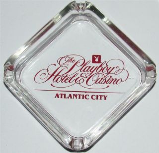 The Playboy Hotel And Casino Atlantic City Advertizing Glass Ashtray