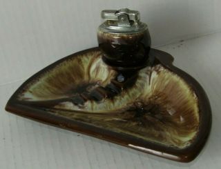 Vintage Art Deco Ceramic Lighter & Ashtray