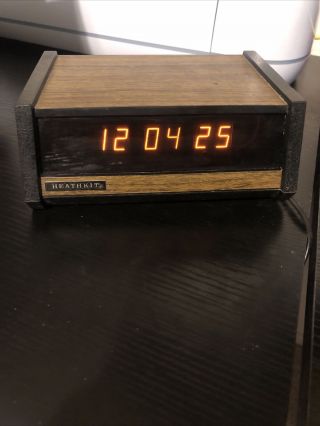 Vintage Heathkit Gc - 1005 Digital Alarm Clock - Panaplex Neon Nixie - Like Display