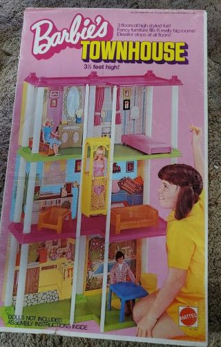 Vtg Mattel 1974 Vintage Barbie Town House Mattel No.  7825 Box Complete