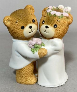 Vtg 1980 Lucy & Me Bride And Groom Bears Enesco Lucy Rigg Porcelain Figurine