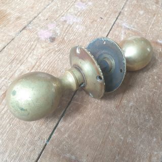 Old Brass Balloon Door Knobs / Handles