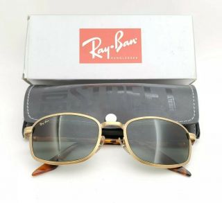 Vintage B&l Ray Ban Bausch & Lomb G15 W2849 Square Sidestreet Sunglasses W/case