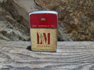 Vintage Continental L&m Filters The Miracle Tip Cigarettes Lighter Fuel