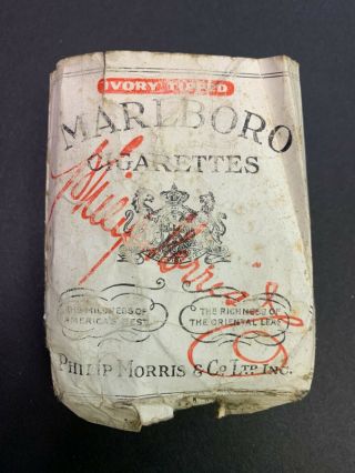 Vintage Empty Marlboro Philip Morris Cigarette Pack