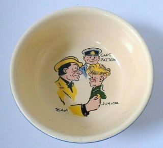 Vintage Mid Century Dick Tracy Comic Characters Bowl Homer Laughlin Junior Tess