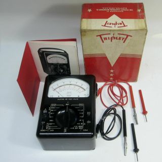 Triplett 630 - A Analog Multimeter Volt Ohm Mil Ammeter Ac Dc Voltage Acv Kv W/box