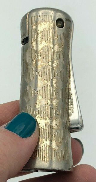 Ronson “with Love” Engraved Pocket Lighter Unique Vintage Antique Collectible