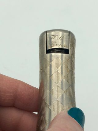 RONSON “With Love” Engraved Pocket Lighter Unique Vintage Antique Collectible 3