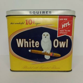 Vintage Milder White Owl Squires Cigar Advertising Tin.