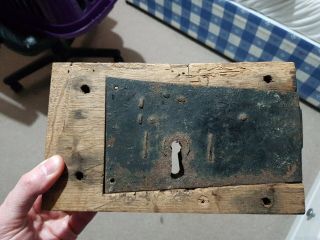 Historic Aged Old Antique Vintage Door Lock (no Keys) Wooden Rustic Home Decor