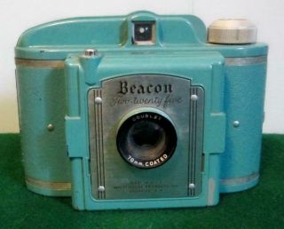 Vintage 1950s Rare Turquoise Beacon Two Twenty Five Camera Whitehouse 620 Film