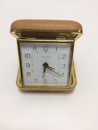 Europa Travel Clock Vintage Wind Up And