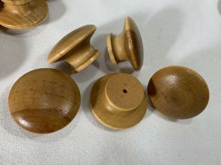 16 Round Cabinet Or Drawer Knob Pulls Maple Wood Finished