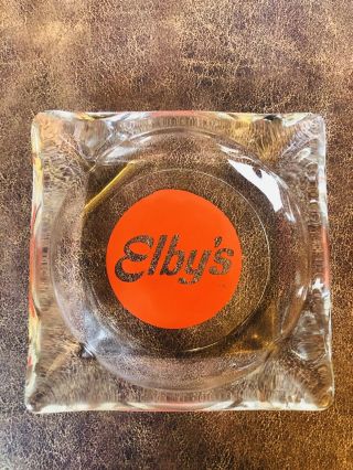 Vintage Elby’s Big Boy Restaurant Glass Ashtray 60 